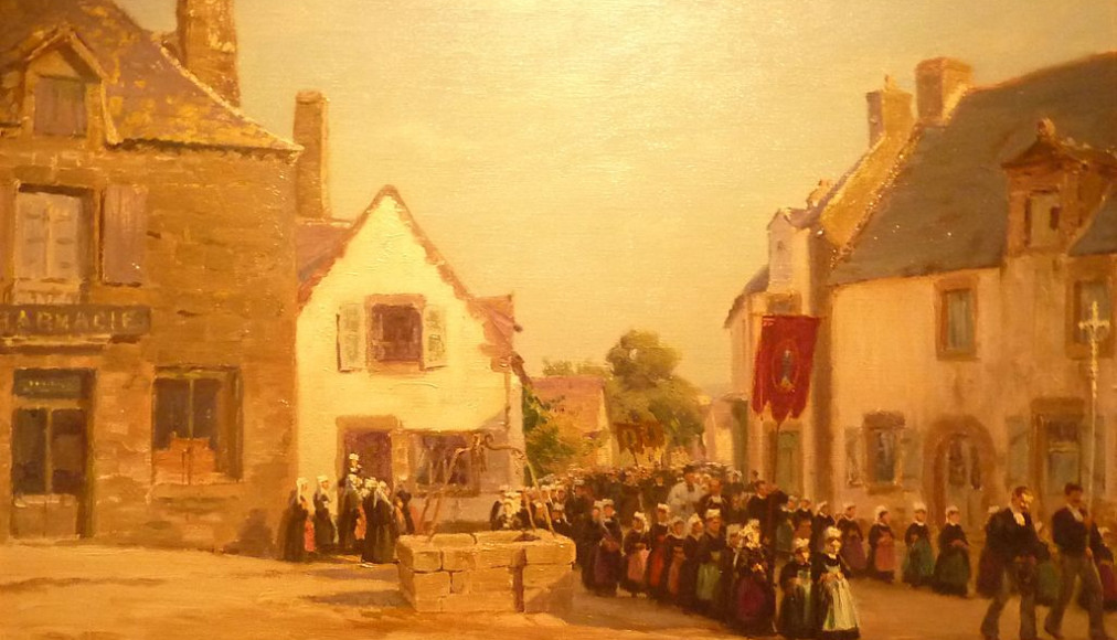 Tableau d'Emile Schmidt-Wehrlin (1890-1925): Procession au Faouët (vers 1910) Tableau d'Emile Schmidt-Wehrlin (1890-1925): Procession au Faouët (vers 1910) / ©Moreau.henri, CC BY-SA 3.0 Wikimedia Commons