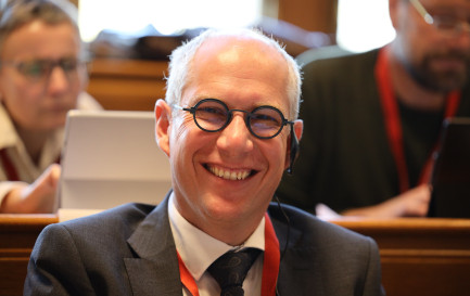 Gilles Cavin, président de l&#039;Eglise réformée évangélique du Valais / EERS