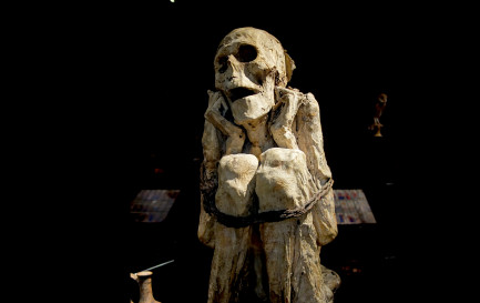 Momie Chachapoya au Musée de l&#039;homme, Paris. / DR