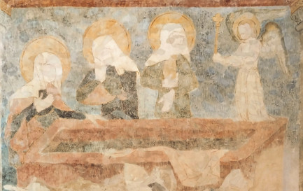 Fresque de l’église de Ressudens, scène de la résurrection. / ©Nicolas Monnier